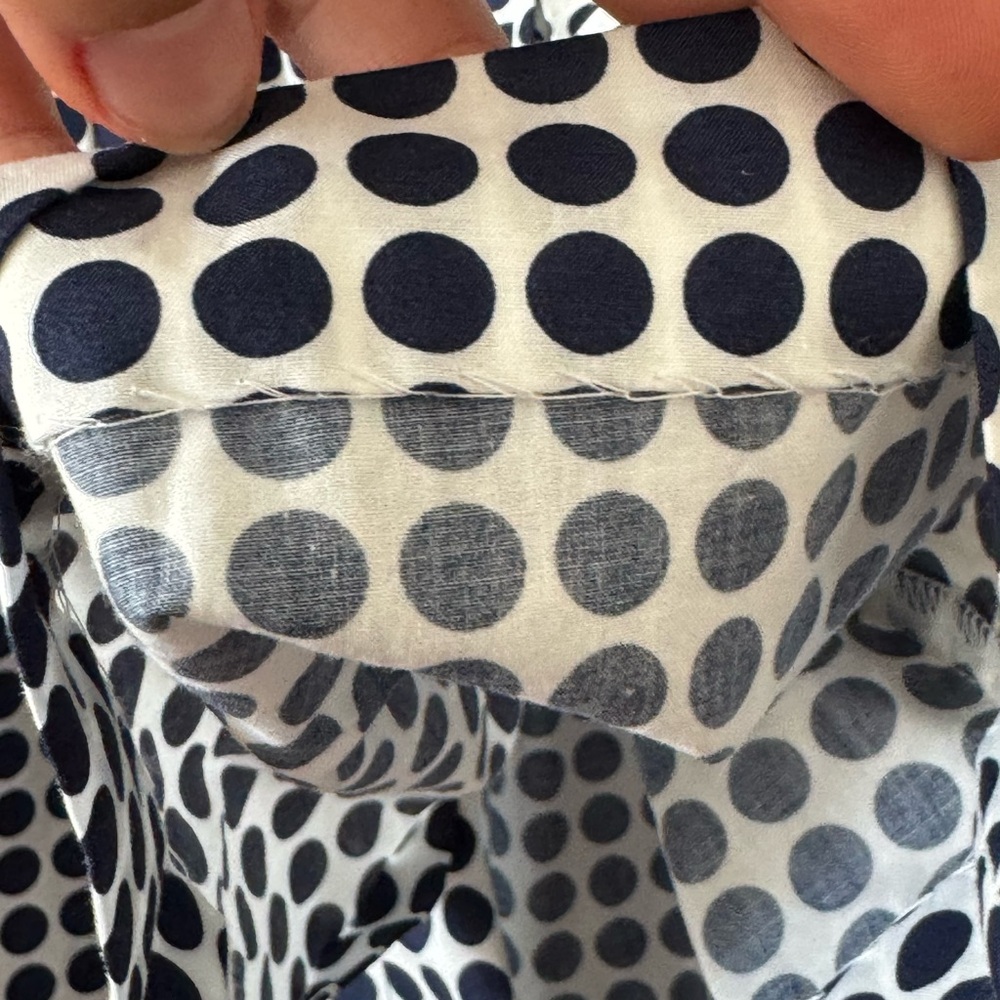Jacadi Paris Navy and White Ruffled polka dot Sundress - Picture 10 of 10